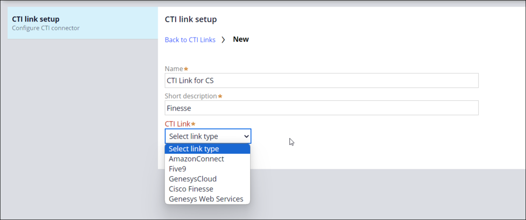 CTI link types