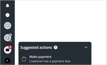 Make payment suggested action