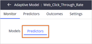 Monitor predictors tab
