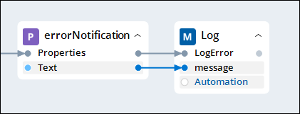 Added WriteLog design block next errorNotification to automation