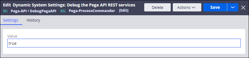 Debug the Pega API REST service DSS