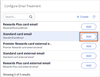 Add an email treatment
