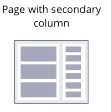 page with secondary column